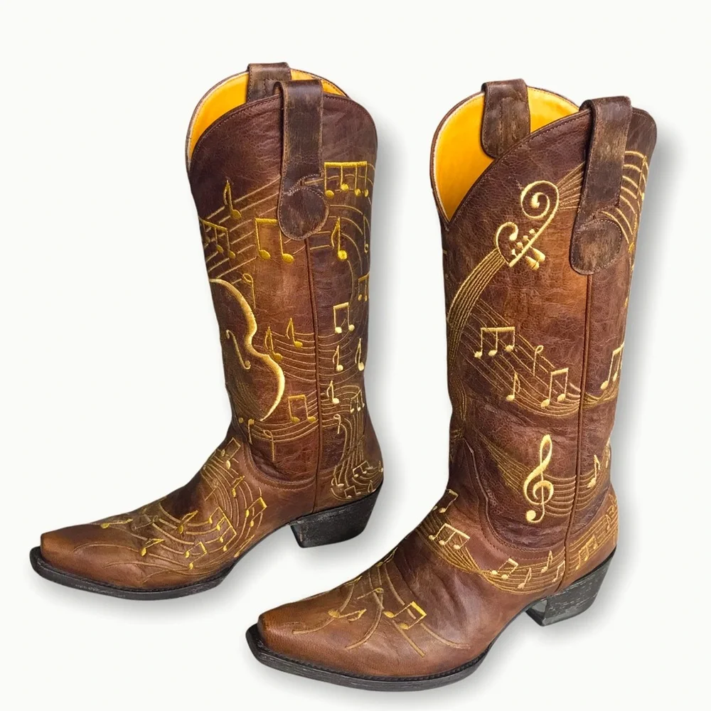 RARE Old Gringo Violina Music Note Cowboy Boots